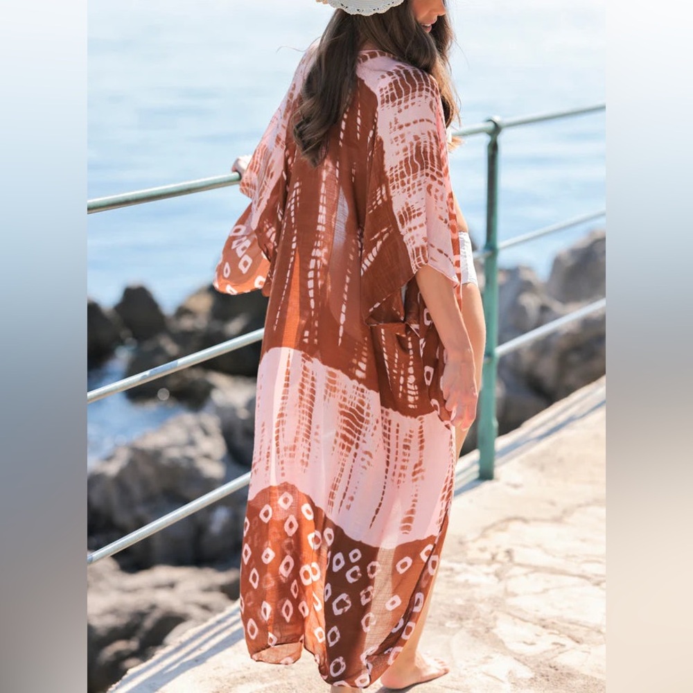 Shiraleah Yolanda Kimono in terracotta size Large BOHO Hippie